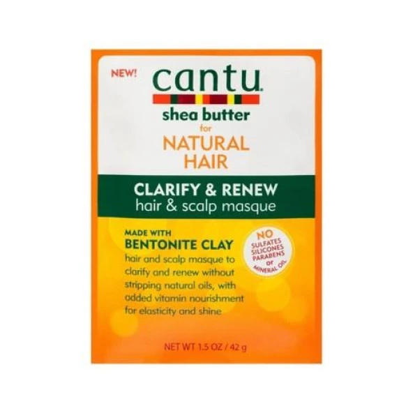 Cantu Shea Yağı Doğal Saç Temizleyici ve Yenileyici Saç ve Saç Derisi Maskesi 42 gr ürün görseli 1