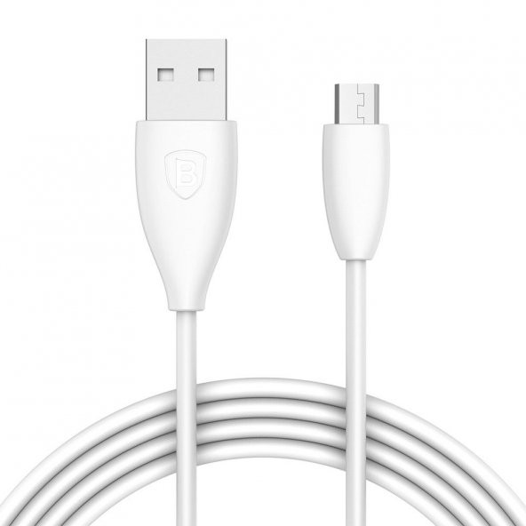Baseus Small Pretty Waist Serisi 2A 1mt Micro USB Data ve Şarj Kablosu Beyaz ürün görseli 1
