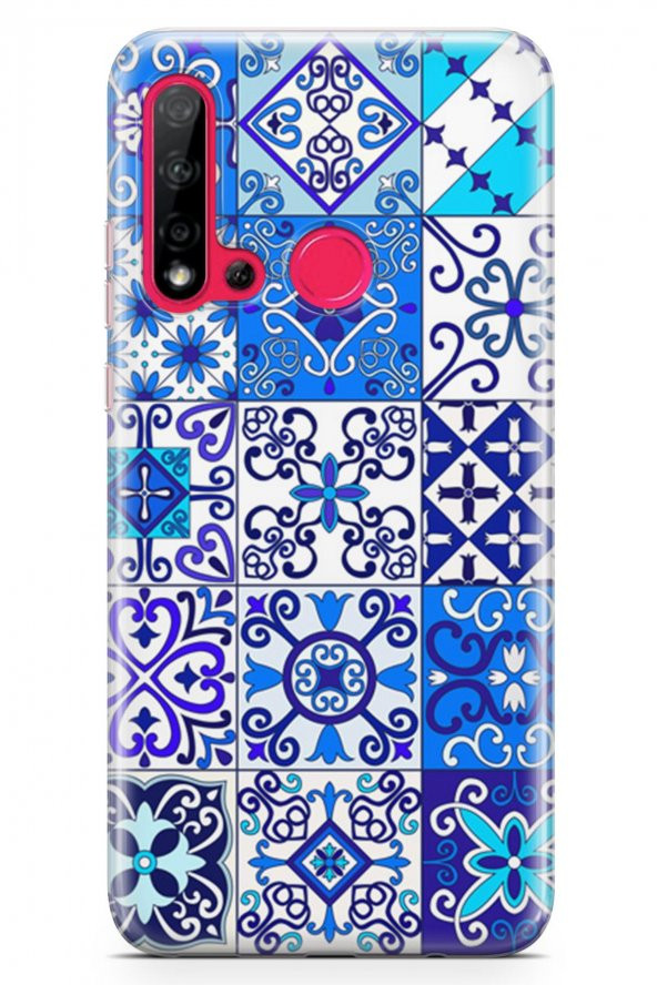 Huawei P20 Lite 2019 Kılıf Patchwork Serisi Julianna - Resim 2