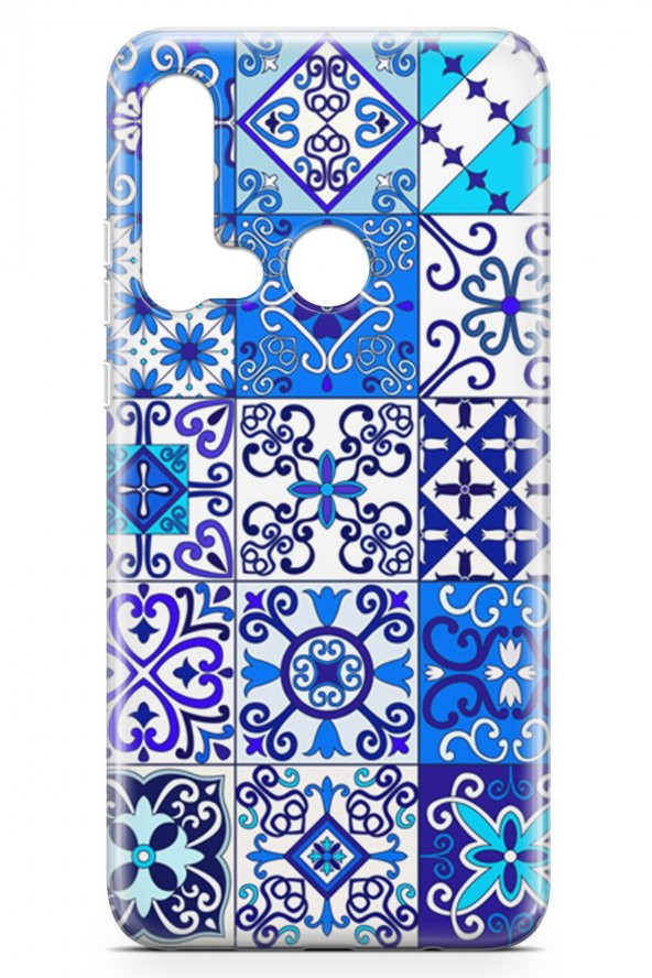 Huawei P20 Lite 2019 Kılıf Patchwork Serisi Julianna - Resim 3