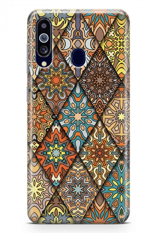 Samsung Galaxy M40 Kılıf Patchwork Serisi Alina - Resim 2