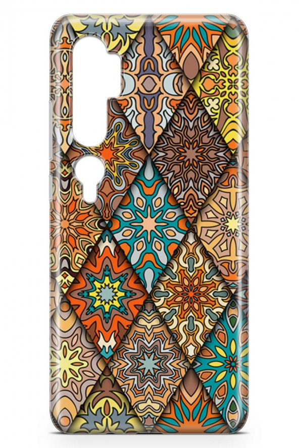 Xiaomi Mi CC9 Pro Kılıf Patchwork Serisi Alina - Resim 3
