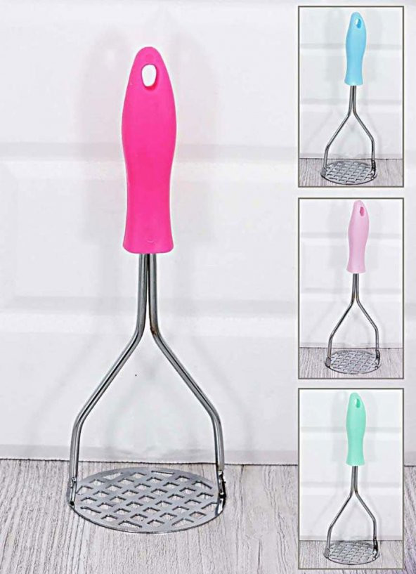 Buffer Renkli Saplı Metal Patates Ezici - Resim 2