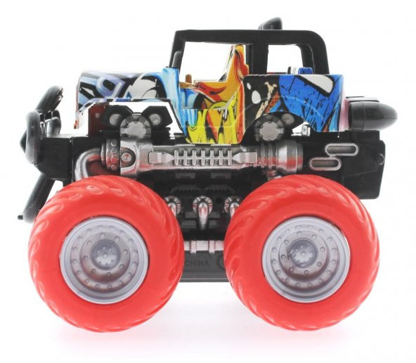 Die Cast Off Road  Dev Kırmızı Teker Araba - Resim 2