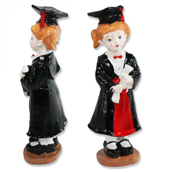 3 Adet 11cm Mezun Olmuş Kız Biblo ürün görseli 1