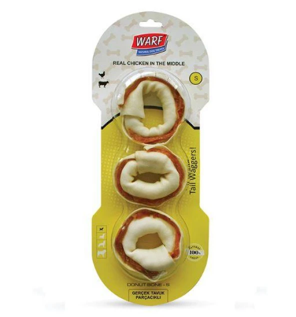 Warf Tavuklu Simit Köpek Kemiği  8 cm 193 gr 3lü ürün görseli 1