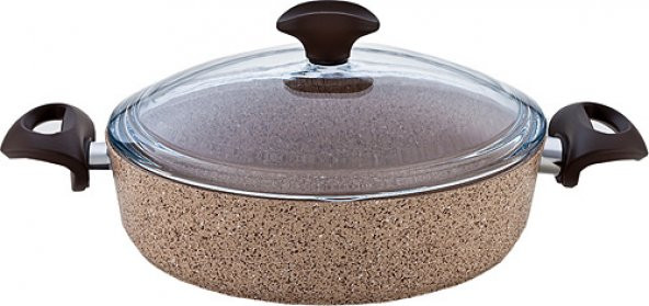 Falez Creamy Granitec 24 cm Kısa Granit Tencere ürün görseli 1