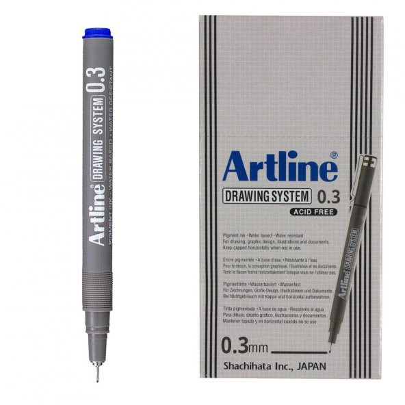ARTLINE CIZIM KALEMI 03mm MAVI 12 LI KUTU (233) ürün görseli 1