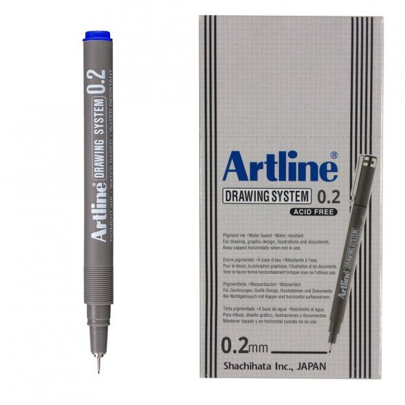 ARTLINE CIZIM KALEMI 02mm MAVI 12LI KUTU (232) ürün görseli 1