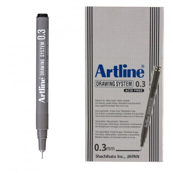 ARTLINE CIZIM KALEMI 03mm SIYAH 12LI KUTU (233) ürün görseli 1