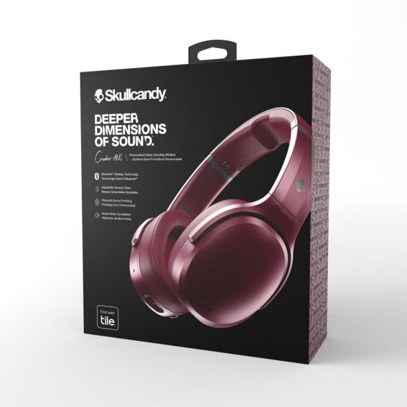 PTTAVM: Skullcandy Crusher ANC Kablosuz Bluetooth Kulaklık Bordo