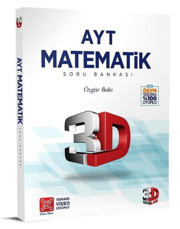 3D Yayınları Ayt Matematik Soru Bankası 2023 ürün görseli 1