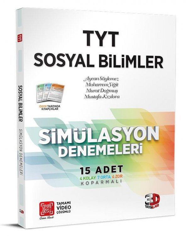 3D Yayınları Tyt Sosyal Bilimler Simülasyon Denemeleri 2023 ürün görseli 1