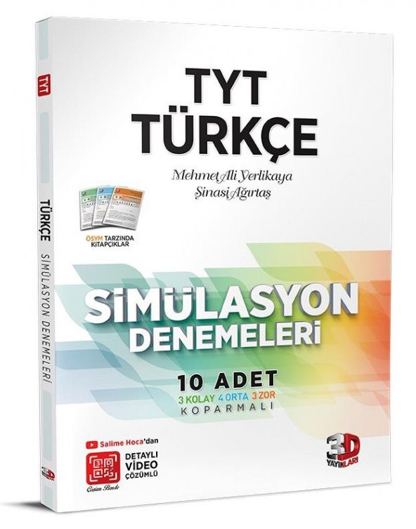 3D Yayınları Tyt Türkçe Simülasyon Denemeleri 2023 ürün görseli 1
