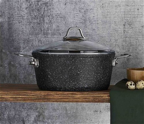 Falez Black Line 22 cm Derin Granit Tencere ürün görseli 1
