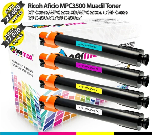 Lanier LD435C Muadil Toner Set ürün görseli 1