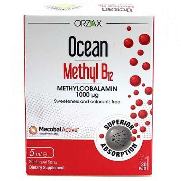 Ocean Methyl B12 Sprey 1000 mcg 5 ml ürün görseli 1