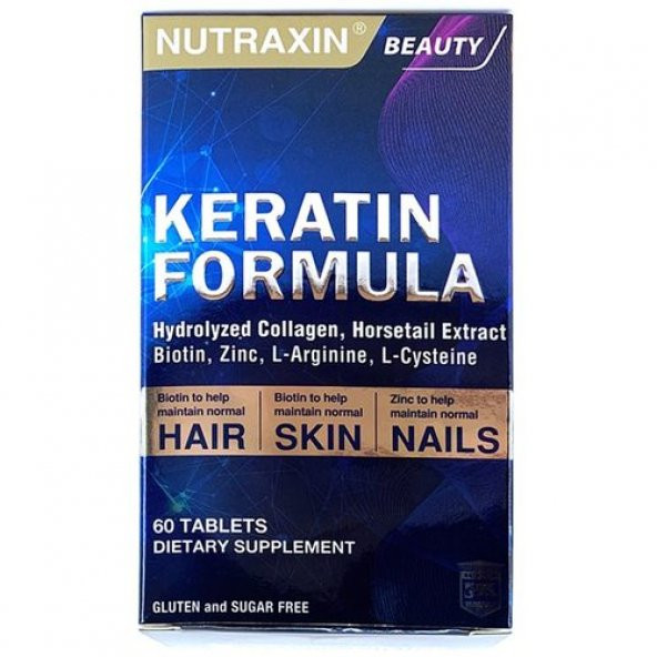 Nutraxin Keratin Formula 60 Tablet ürün görseli 1