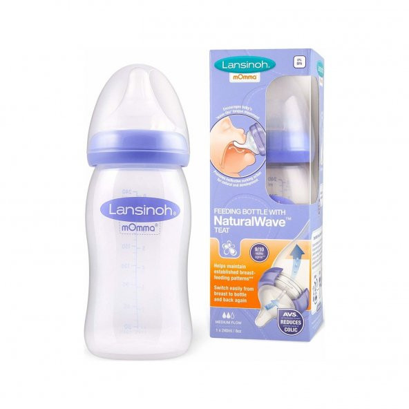 Lansinoh Natural Wave Biberon 240 ml ürün görseli 1