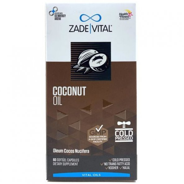 Zade Vital Hindistan Cevizi Yağı 1000 mg 60 Blister Kapsül ürün görseli 1
