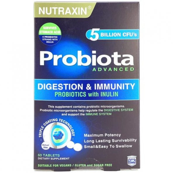 Nutraxin Probiota Advanced 60 Tablet ürün görseli 1