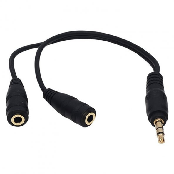 Kulaklık Çoklayıcı Kablo Y Kablo 3.5 mm Stereo 14021 ürün görseli 1