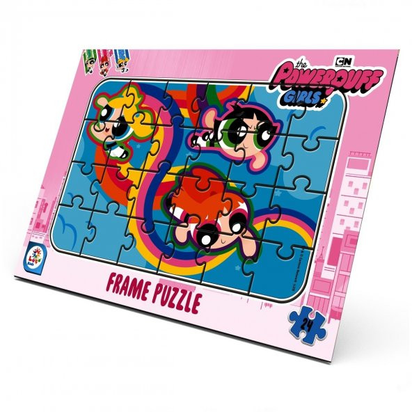 Powerpuff Girls 24 Parça Frame Puzzle - Resim 2