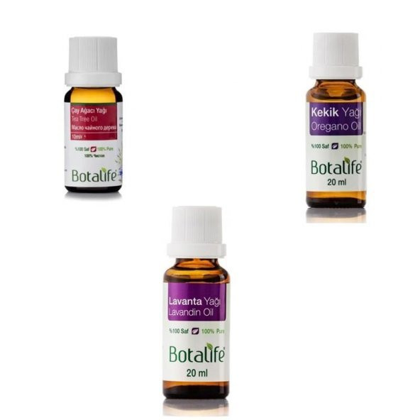 Botalife 100 Saf Kekik Lavanta Çay Ağacı Yağı (20 + 20 + 10 ML) ürün görseli 1