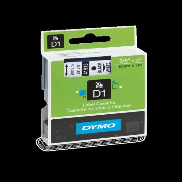 Dymo D1 Şerit Standart 9 MMx7 MT Beyaz Üzerine Siyah 40913-41913  S0720680 ürün görseli 1