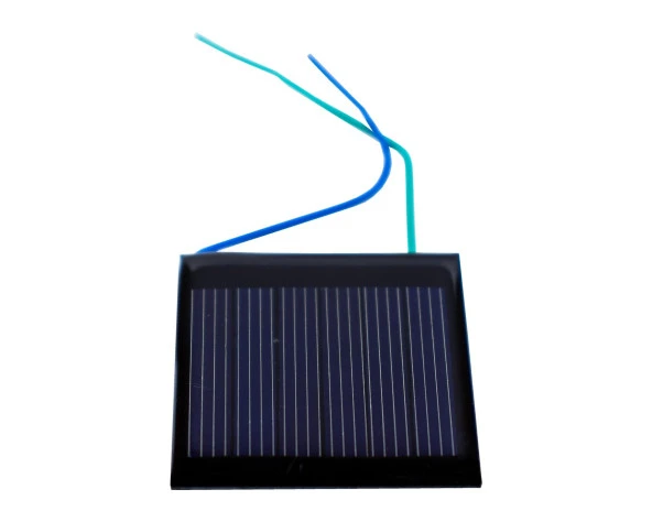 Küçük Mini Güneş Paneli 4cmx4cm 3 Volt 0,1Amper + ve - Uç Kablolu ürün görseli 1
