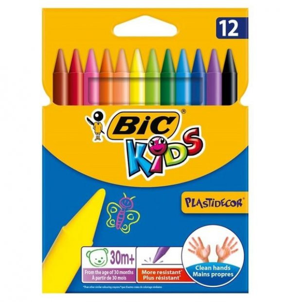 Bic Silinebilir Pastel Boya 12`li Kutu ürün görseli 1