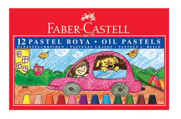 Faber Castell Karton Kutu Pastel Boya 12 Renk ürün görseli 1