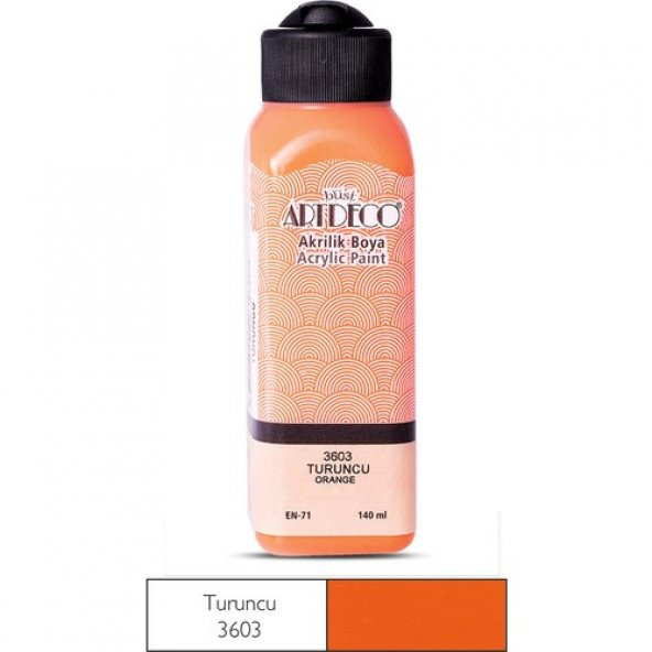 ARTDECO AKRİLİK BOYA 140 ML turuncu ürün görseli 1