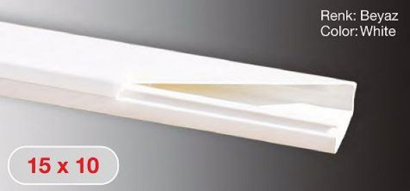 Sert Plastik 15X10 Kablo Kanalı 320 Mt - Resim 2