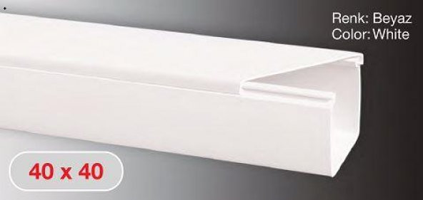 Sert Plastik 40X40 Kablo Kanalı 72 Mt - Resim 2