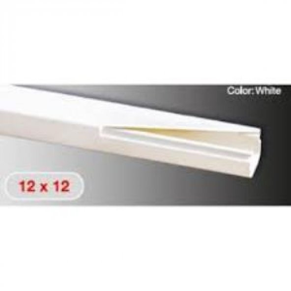 Sert Plastik 12X12 Kablo Kanalı 320 Mt - Resim 2