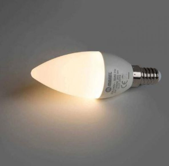 Makel 3W Buji Tipi Ampul E14 Sarı Günışığı 3000K - Resim 2