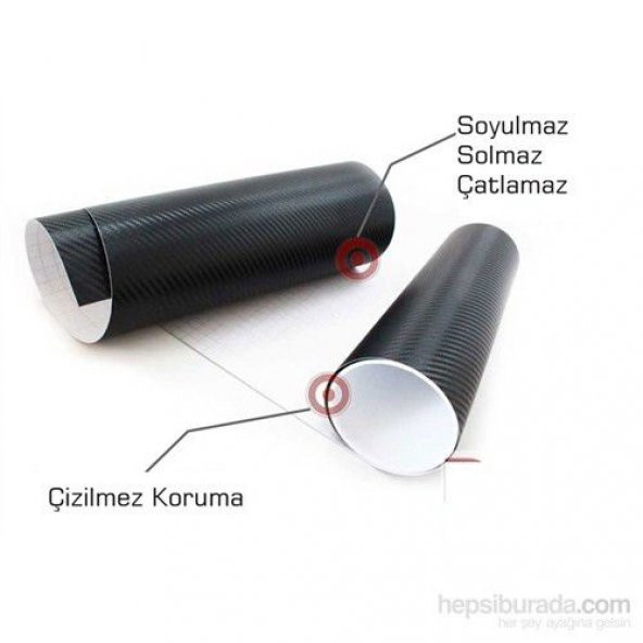 Siyah Karbon Kaplama 127 cm En x100 ürün görseli 1