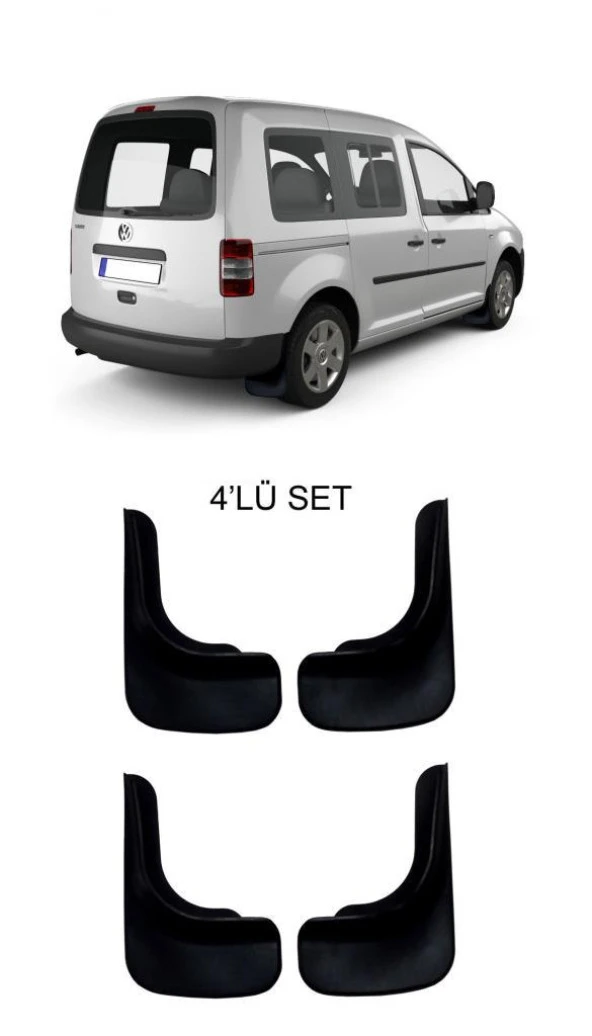 Volkswagen Caddy 2004-2010 4lü Paçalık Çamurluk Tozluk VW0UX025 ürün görseli 1