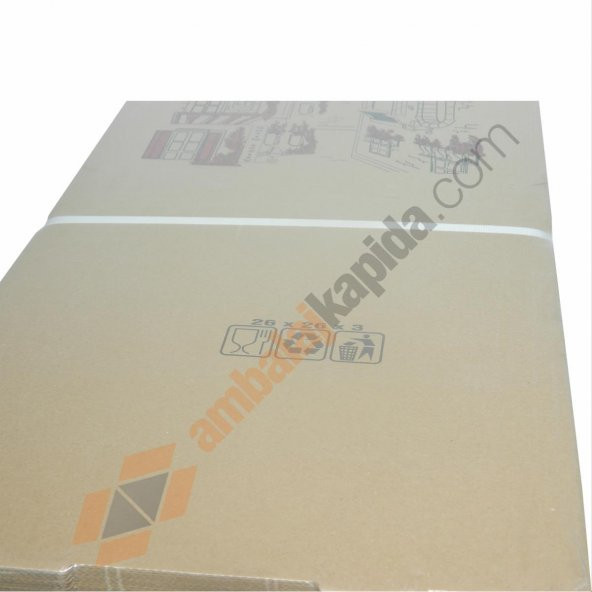 PİZZA KUTUSU 26x26x3 CM. 100 LÜ - Resim 2