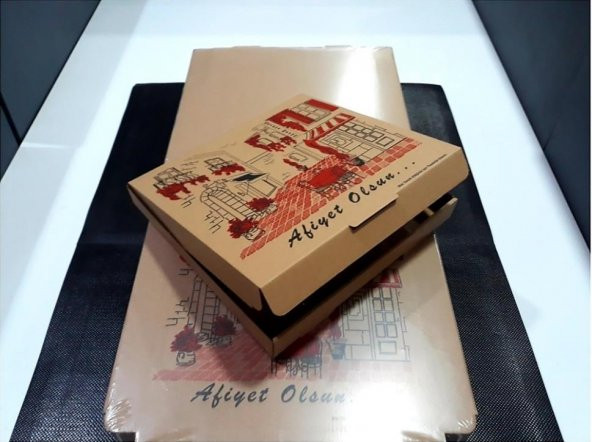 PİZZA KUTUSU 26x26x3 CM. 100 LÜ - Resim 4