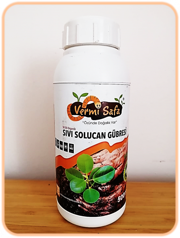%100 Organik Vermisafa Konsantre Sıvı Solucan Gübresi 500 Ml ürün görseli 1
