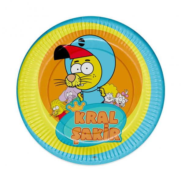 Kral Şakir Action Karton Tabak 23 cm 8'li ürün görseli 1