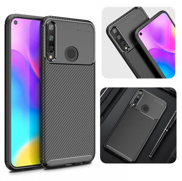 Huawei P40 Lite E Elde Kaymayan Kamera Korumalı Silikon Kılıf ürün görseli 1