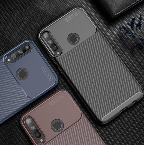 Huawei P40 Lite E Elde Kaymayan Kamera Korumalı Silikon Kılıf - Resim 2