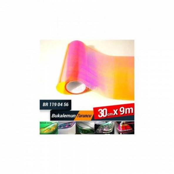 CARUB Far-Stop Filmi 30CM X 1 M Bukalemun ORANJ Turuncu ürün görseli 1