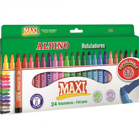 Alpino Keçeli Boya Kalemi Maxi 24 LÜ AR000007 ürün görseli 1