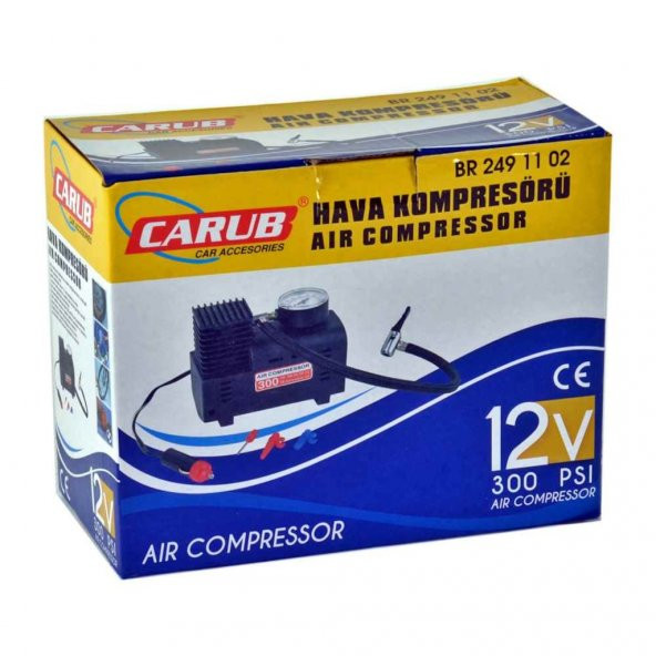 Carub 300 Psi Siyah Hava Kompresörü 12V BR2491102 ürün görseli 1