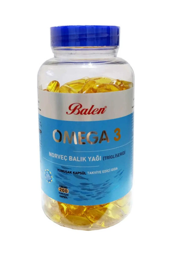 Balen Omega 3 Norveç Balık Yağı 1380 Mg 200 Kapsül (Trigliserid Form) ürün görseli 1