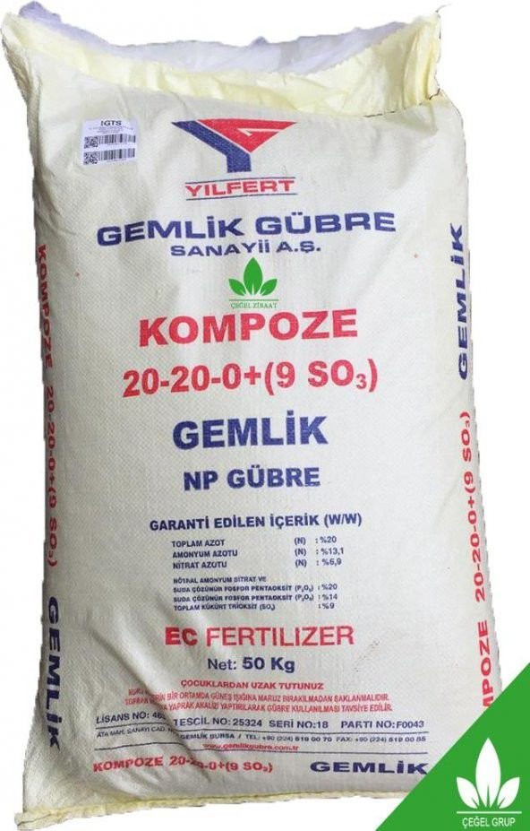 Gemlik 20 20 0 Kompoze Gübre 10 Kg ürün görseli 1